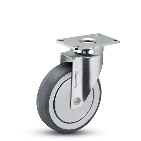 4-inch Swivel Caster - Zinc Plated Steel, 350 lbs Load Capacity