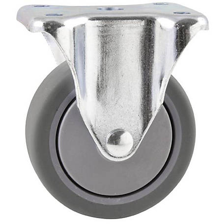 4-inch Rigid Caster - Zinc Plated Steel, 350 lbs Load Capacity